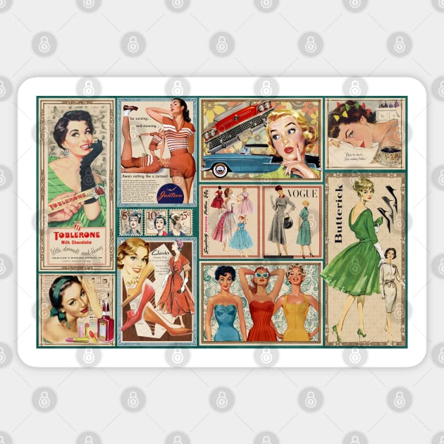 50s Fashion Sticker by HeritageScrap